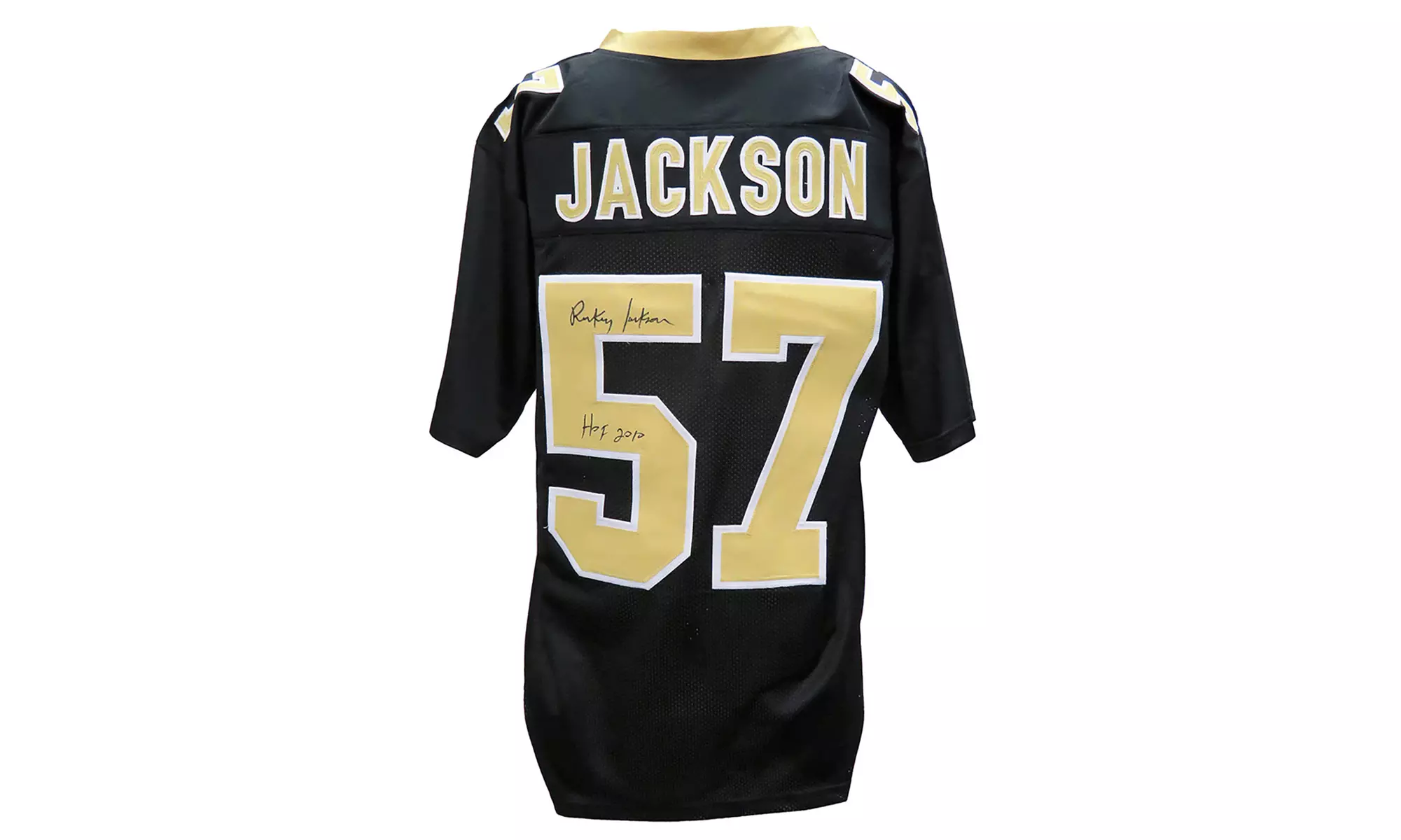 Rickey Jackson Signed Black Custom Football Jersey w/HOF 2010 - Primary Image