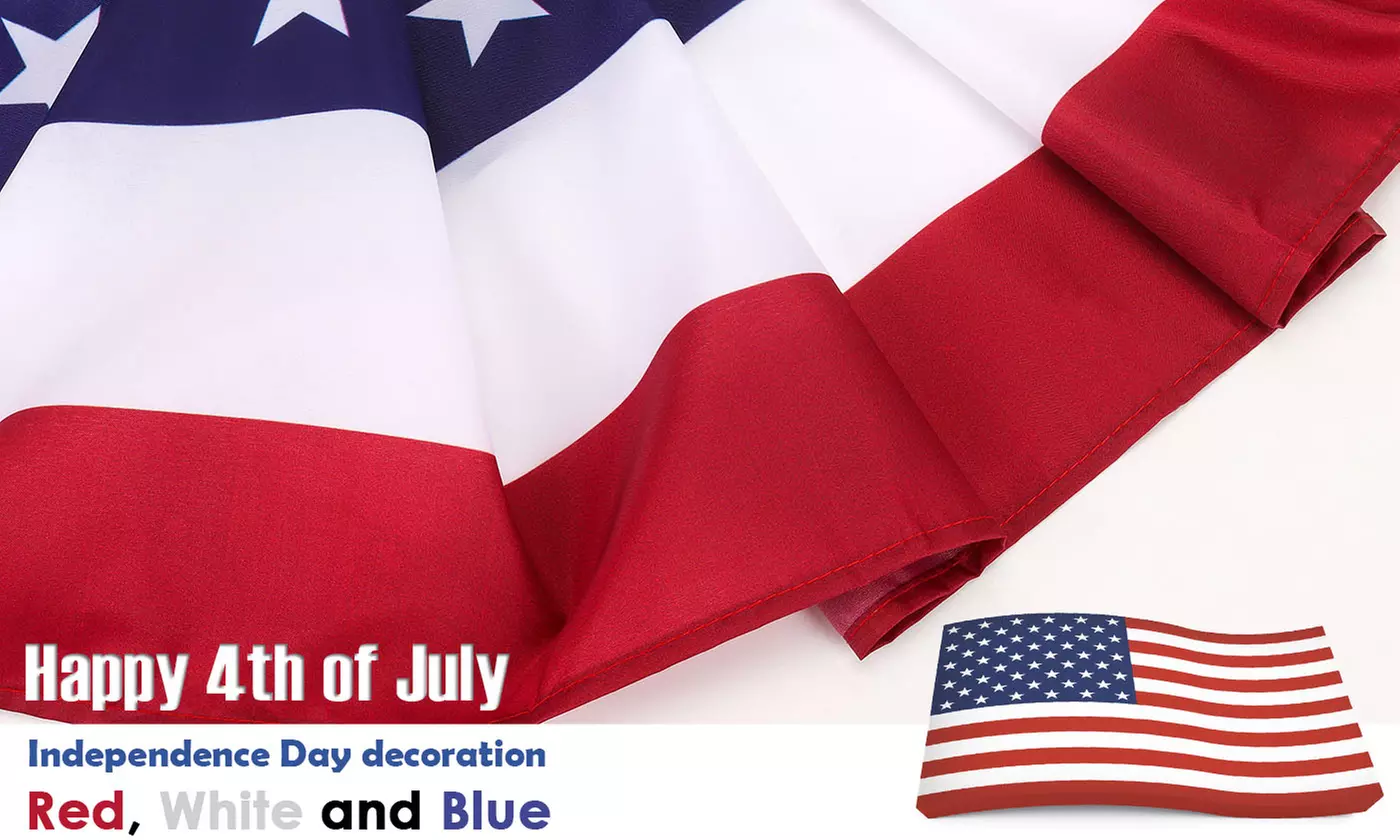 4 Pack American Patriotic Pleated Bunting USA Flag 