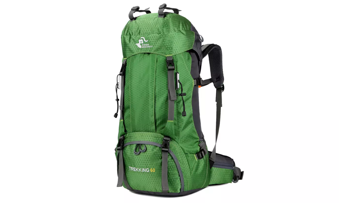 60L Unisex Outdoor Travel Waterproof Camp Hiking Backpack w/Rain Cover - Second Medium