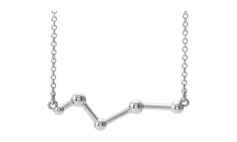 Sterling Silver Consetllation Bar 18 Necklace
