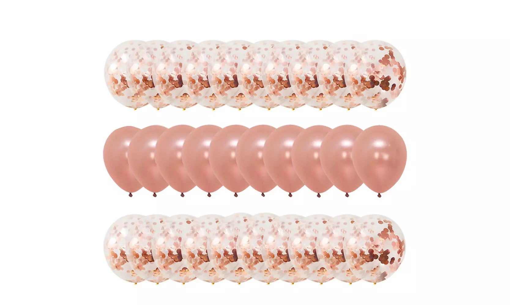 30Pcs Rose Gold Confetti Balloons 12 Inch For Birthday Marriage Party Decoration - Primary Image