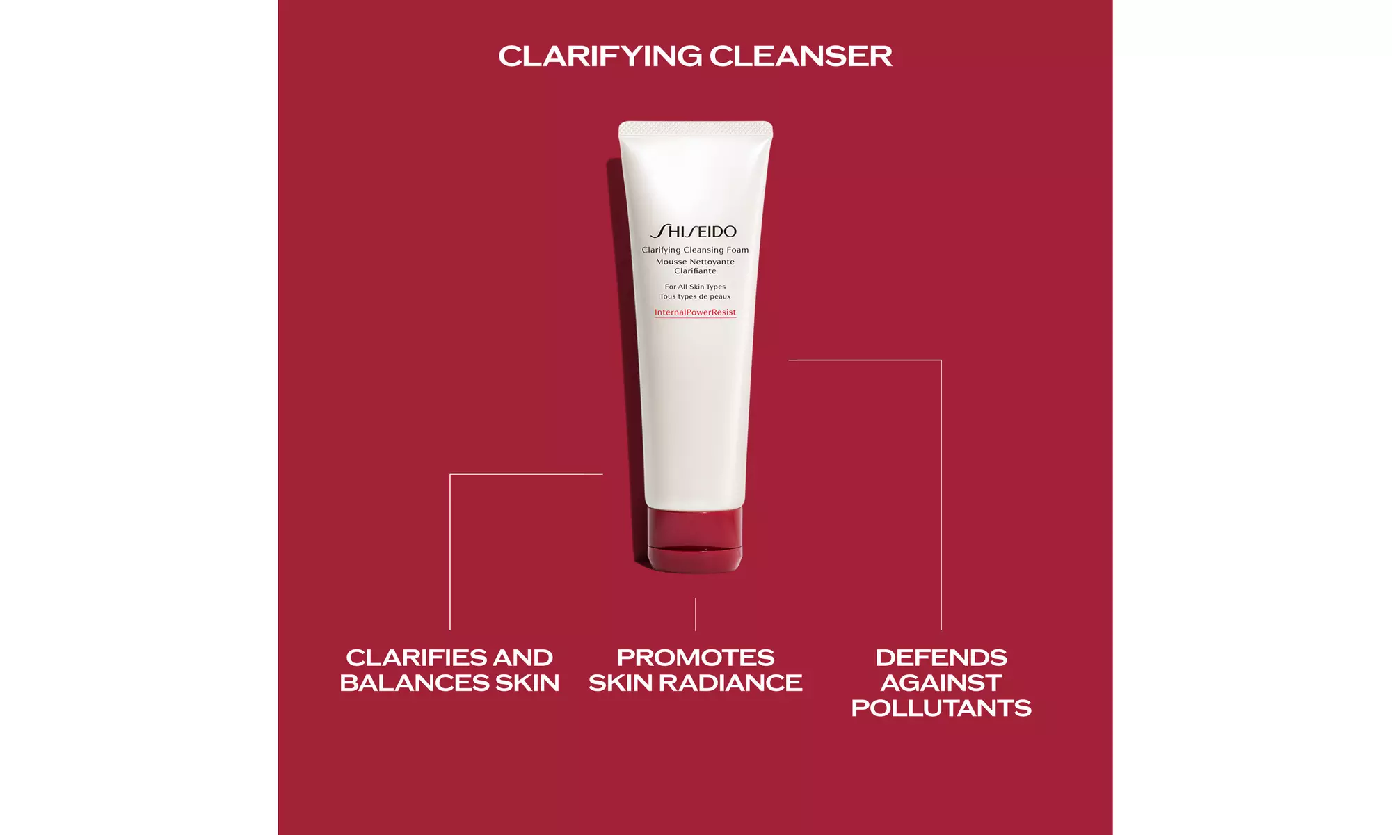 Shiseido Clarifying Cleansing Foam Internal Power Resist 125 ml / 4.6 oz - Second Medium