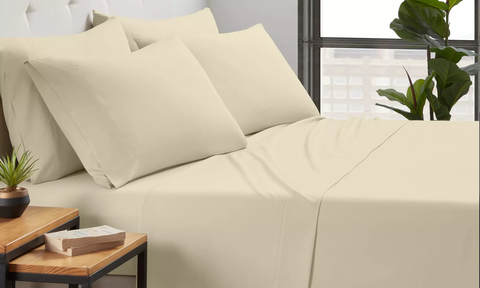 Kathy Ireland Bamboo Cooling 6 Piece Sheet Set with Deep Pockets 