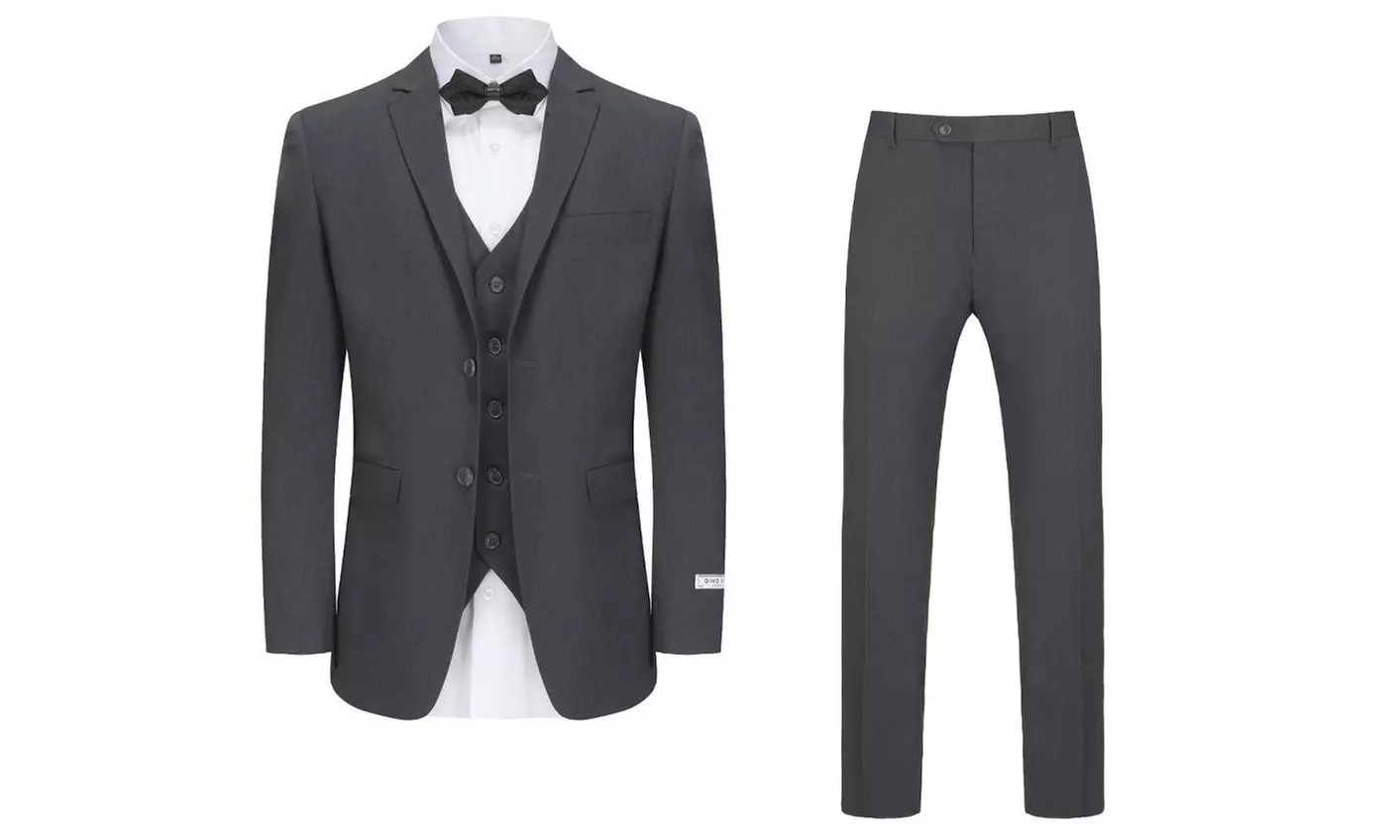 Men's Skinny Fit 3-Piece Suit (Black, Blue, Charcoal, Grey, Hunter Green)