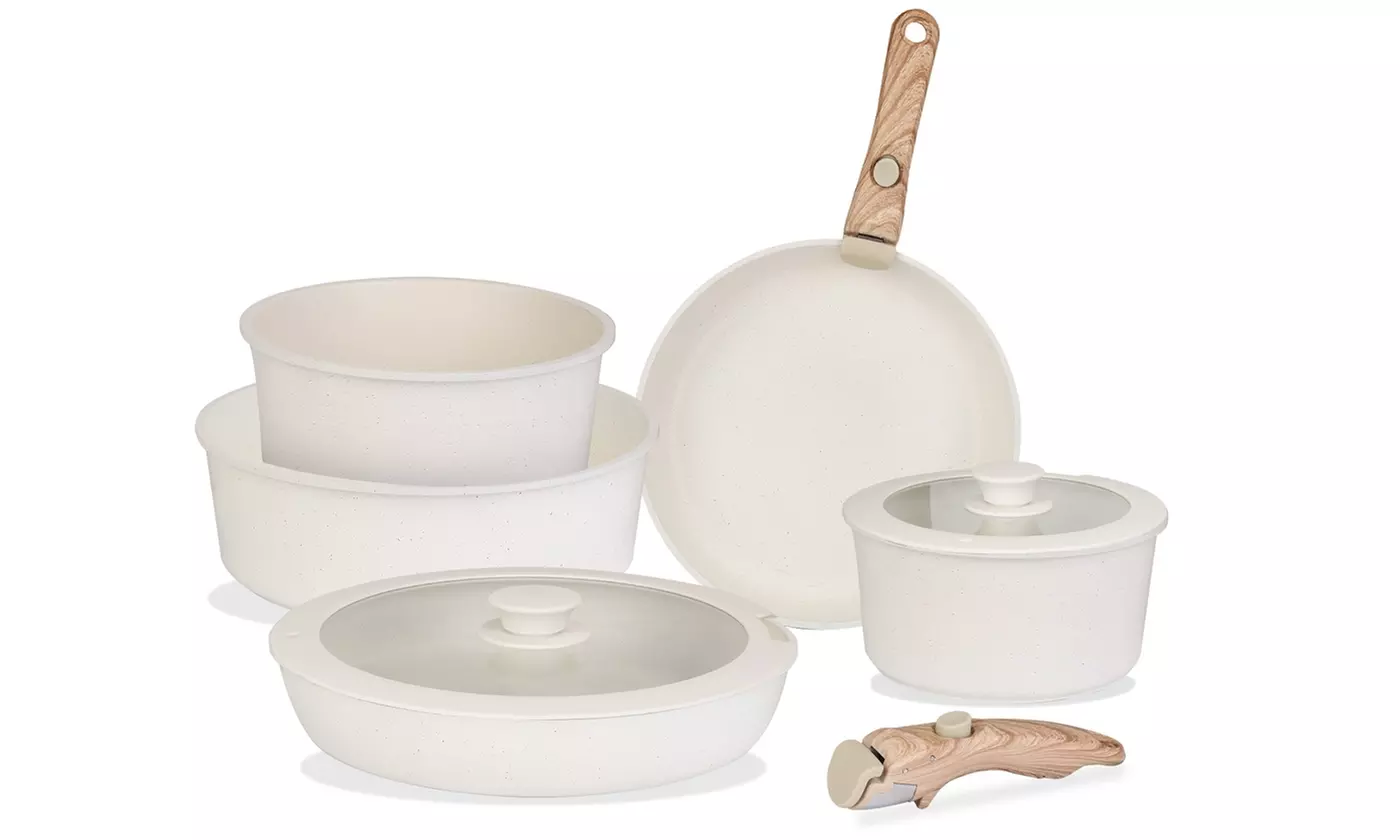 NewHome Non-Stick Granite Cookware Set Induction Kitchen Pots and Pans Sets