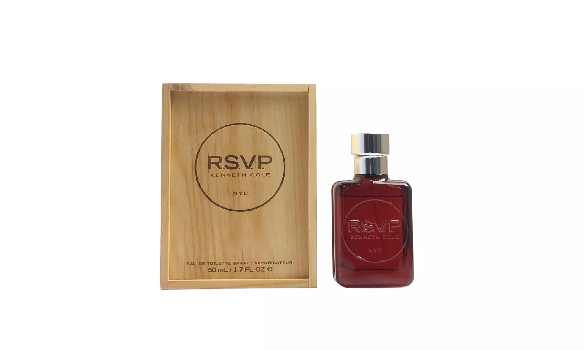 Kenneth Cole RSVP Eau de Toilette 1.7 oz / 50 ml Spray For Men Vintage Wood Box - Primary Image