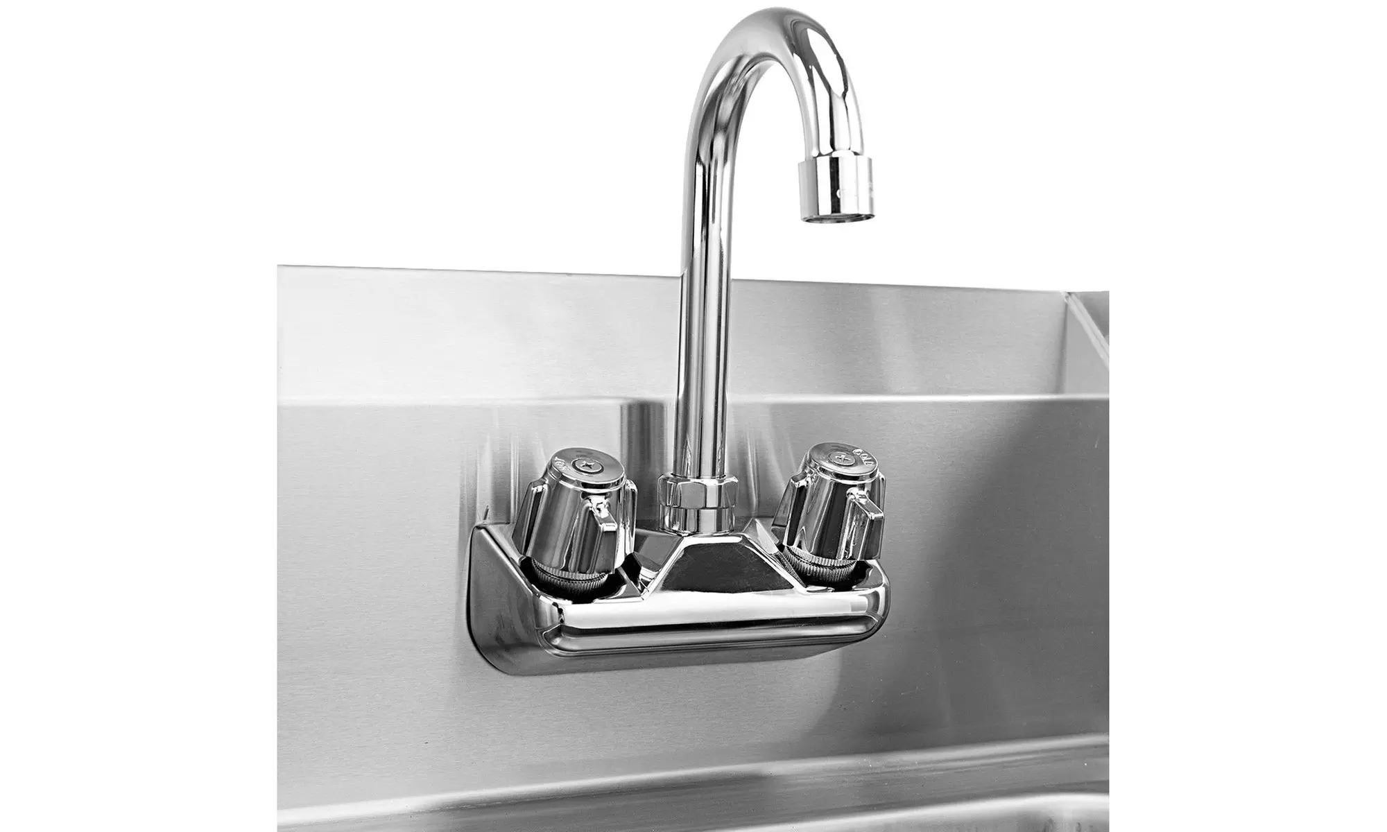 Costway Stainless Steel Hand Washing Sink and Side Splashes