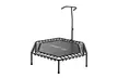 Upper Bounce 50" Hexagonal Fitness Mini-Trampoline Bungee Cord Suspension - Second Medium