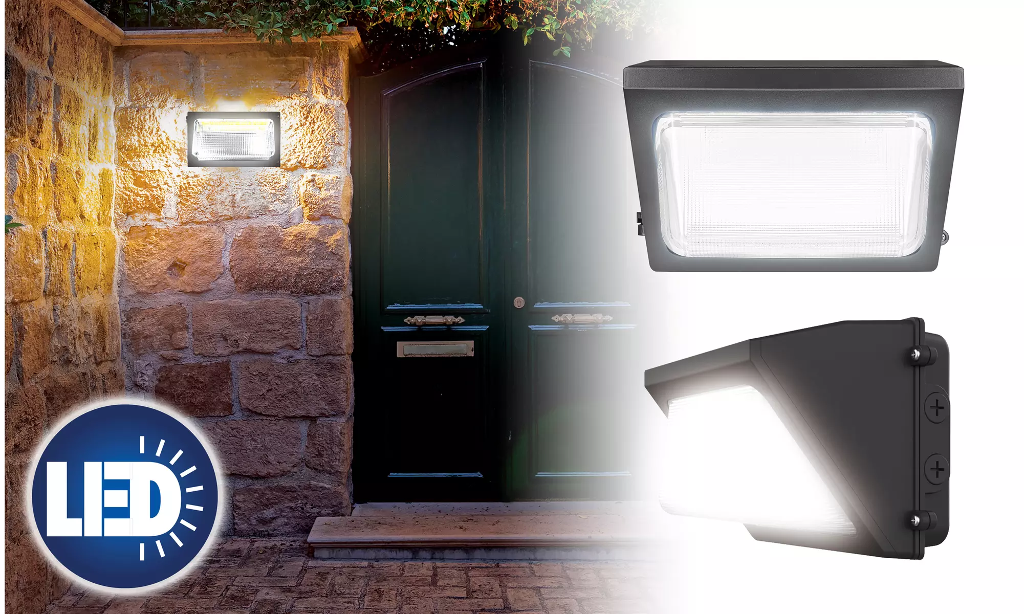 7000 Lumen LED Ultra Slim Wall Pack - Primary Image