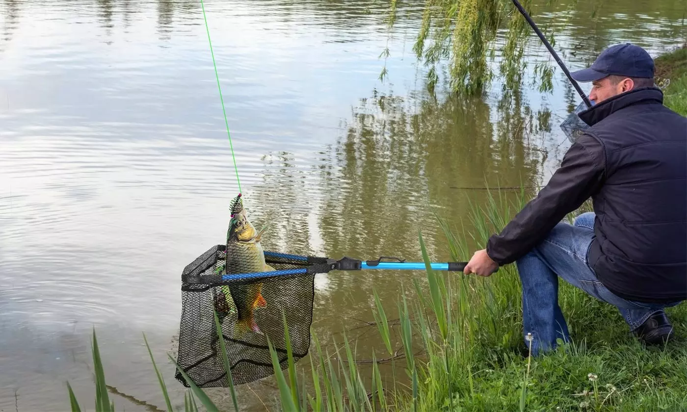 LakeForest Collapsible Aluminum Fishing Net Durable & Portable for Anglers