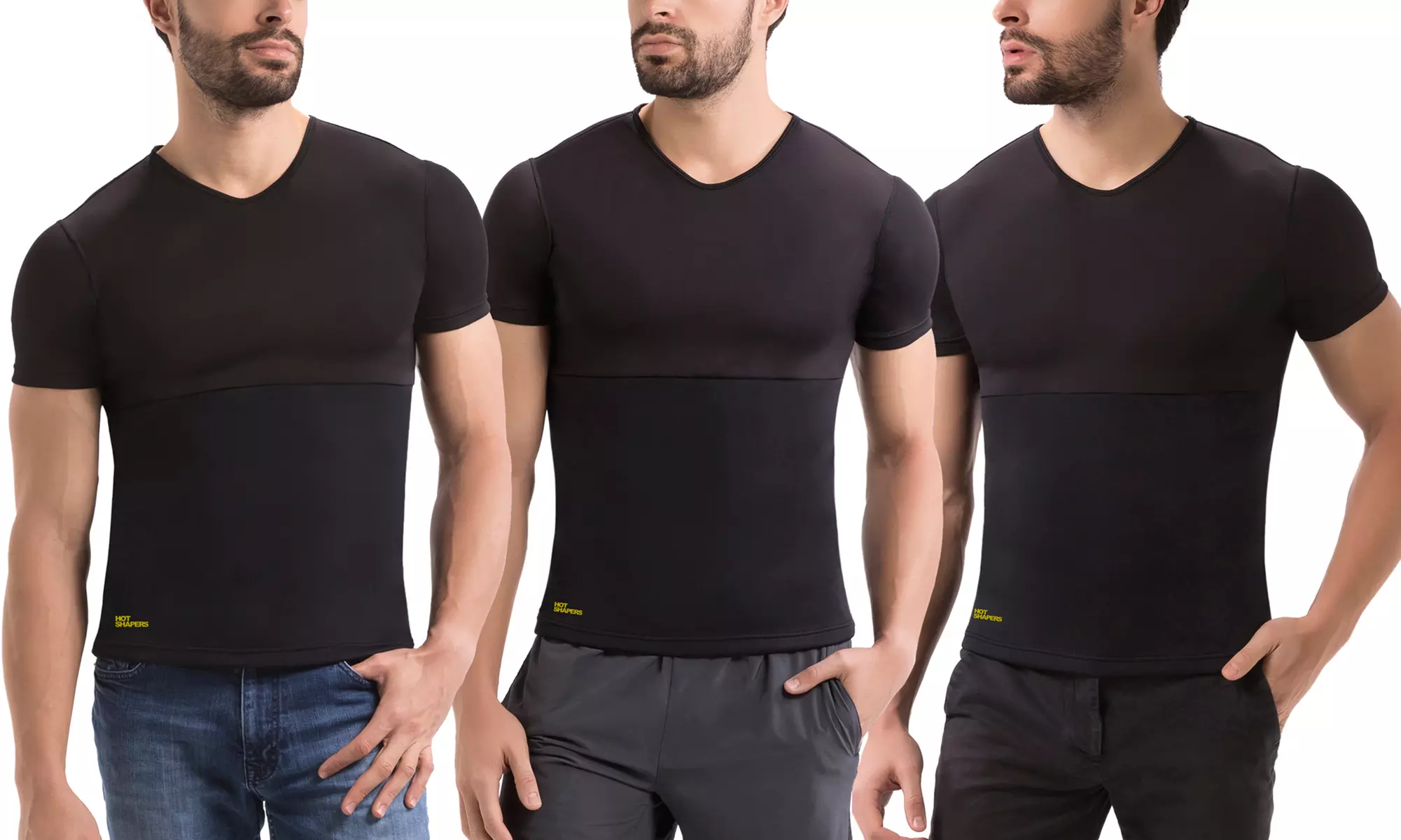 Men's Thermal Body Shaper Slimming Shirt with Toning Gel Set (2-Piece) - Second Medium