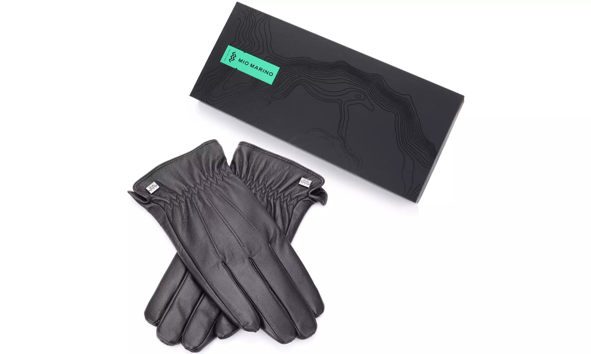 Mio Marino Men's Nappa Leather Touchscreen Driving Gloves w/ Fleece Liner