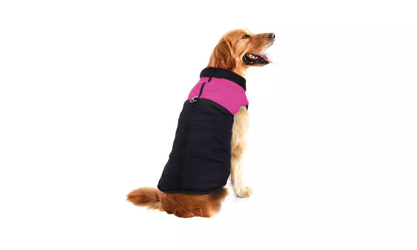 Pet Dog Vest Jacket Warm Waterproof Clothes Winter Padded Coat Small/Large