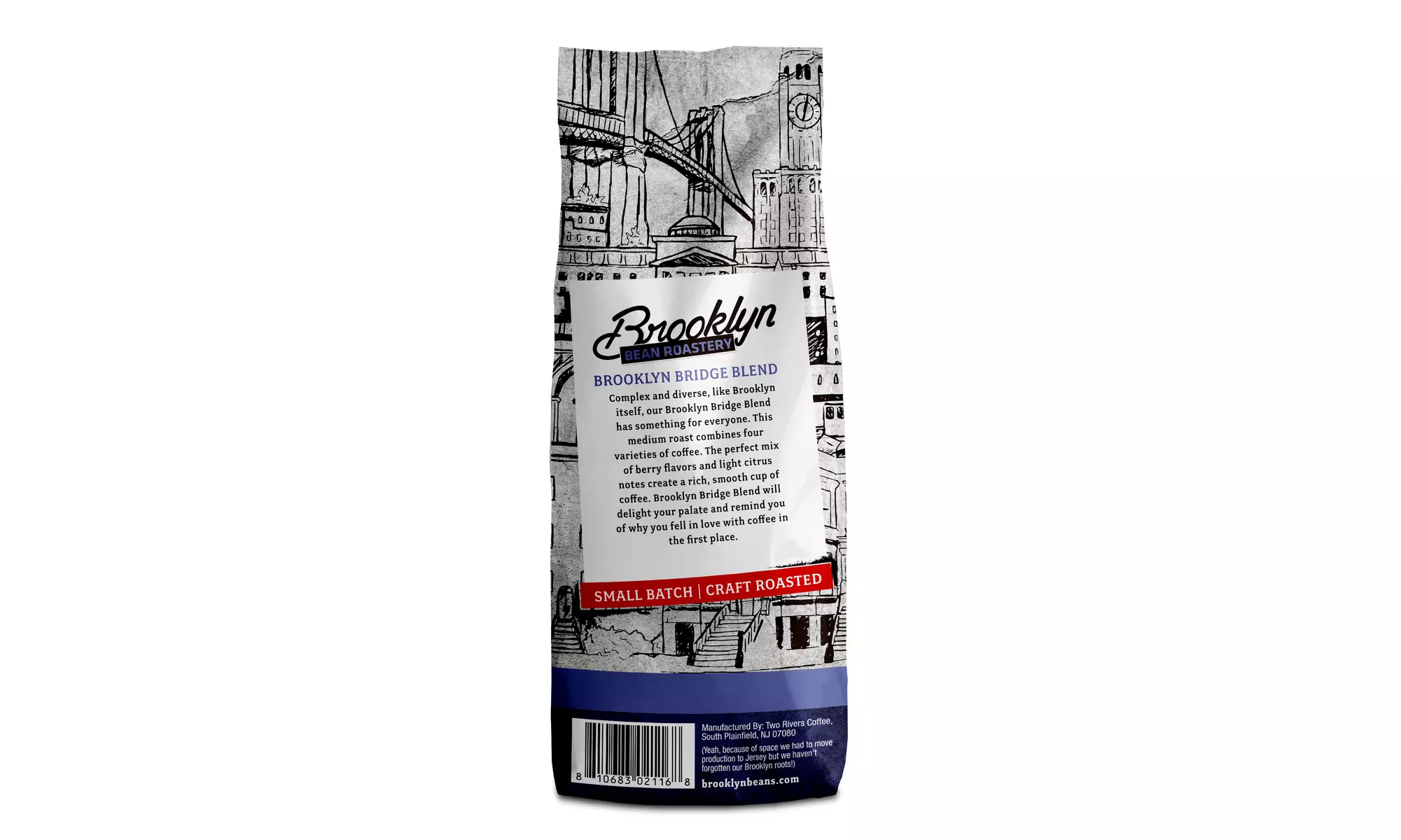 Brooklyn Bean Ground Coffee 12 Ounce Bags - 2 pk or 6 pk