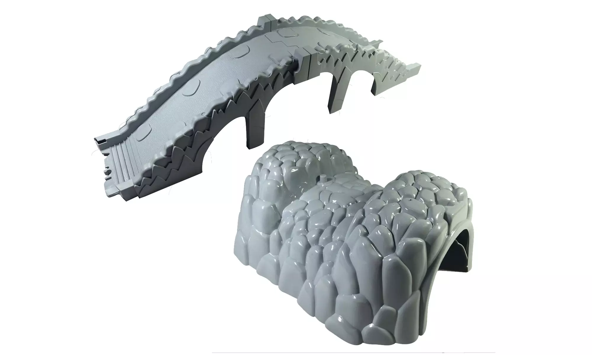 Magic Twister Light Up Glow Tracks  - 2pc Bridge & Tunnel Set - Primary Image