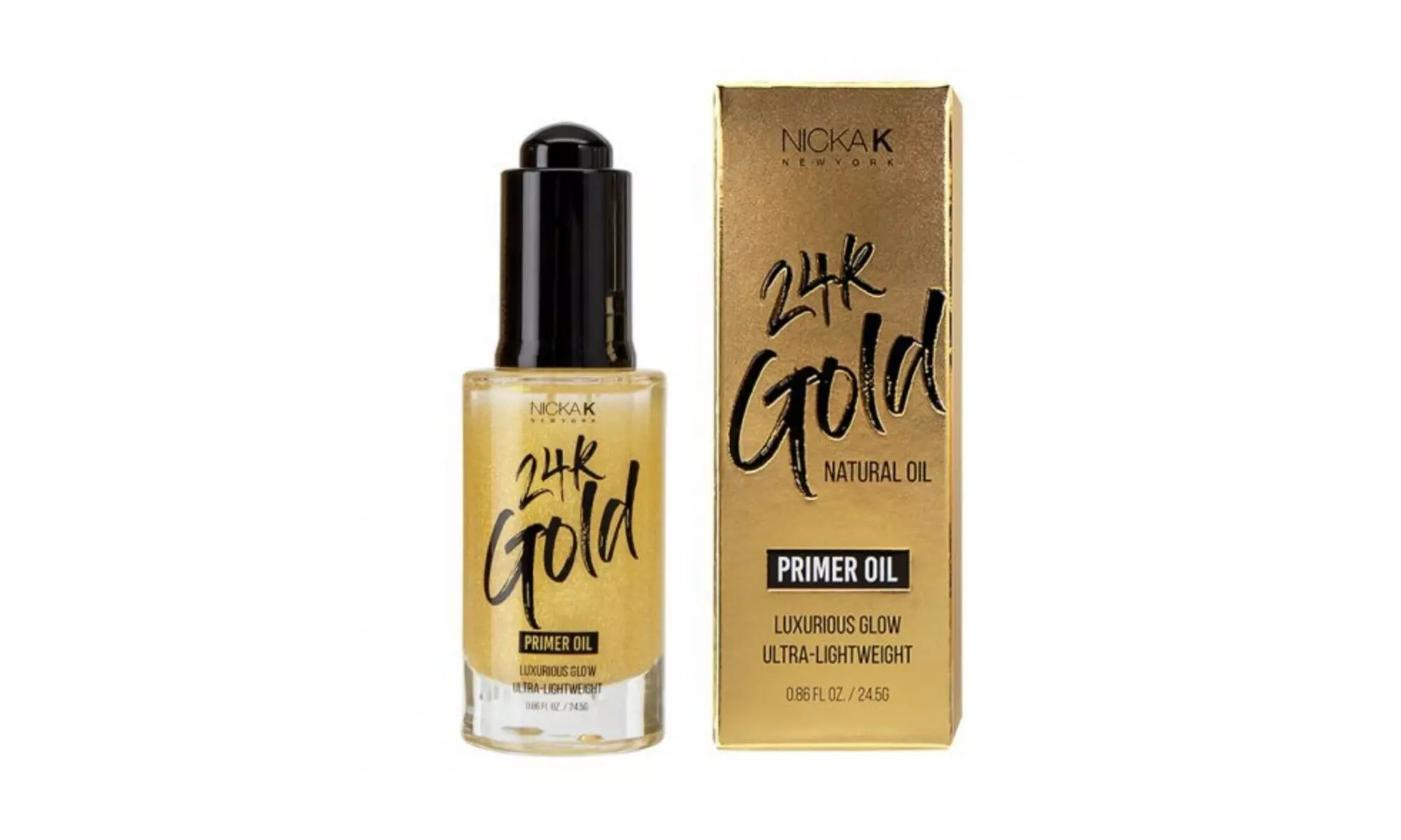 NK 24K Gold Primer Oil Luxurious Glow Ultra-Lightweight Moisture Dewy Finish - Primary Image
