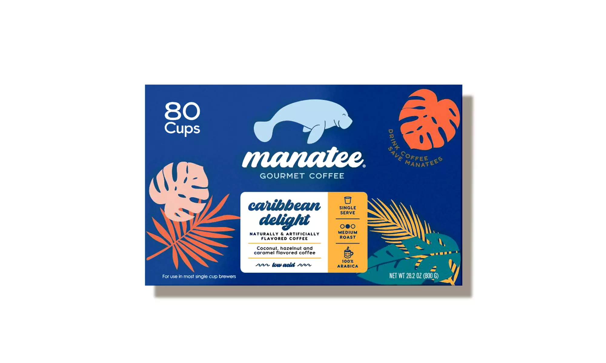 Manatee Coffee Pods for K-Cup Brewers, Flavored Caribbean Delight, 80 Ct. - Second Medium