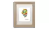 Marlene Watson 'Illinois State Map-1' Matted Birch Framed Art