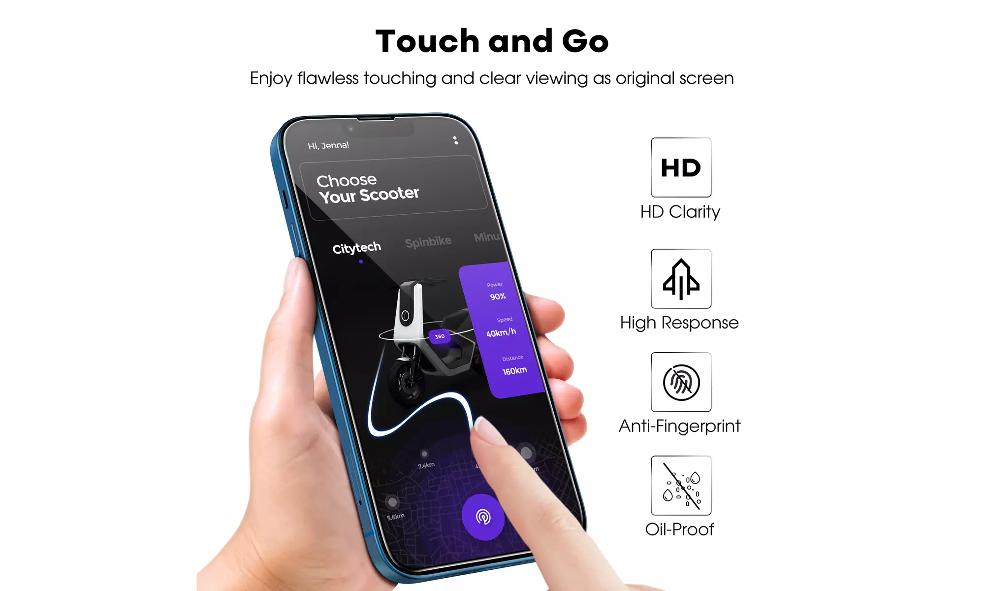 Tempered Glass Screen Protector for iPhone 12/13, Pro, Pro Max, Full Coverage