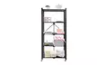 Multi-function Wheeled Iron Five-layer Folding Storage Rack White - Second Medium