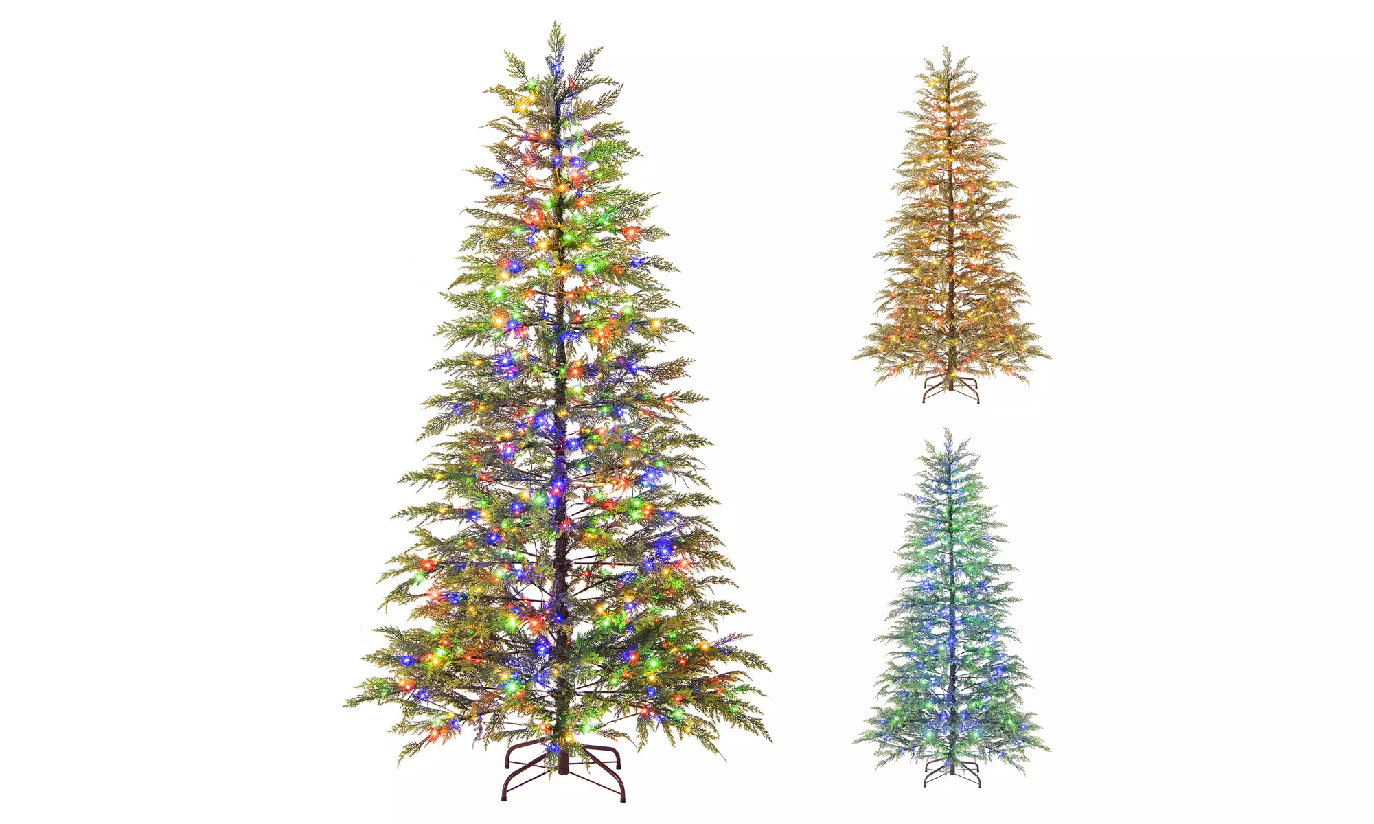 Costway Pre-Lit Artificial Christmas Tree with Branch Tips | Warm White LED Lights | Easy Setup & Home Decor