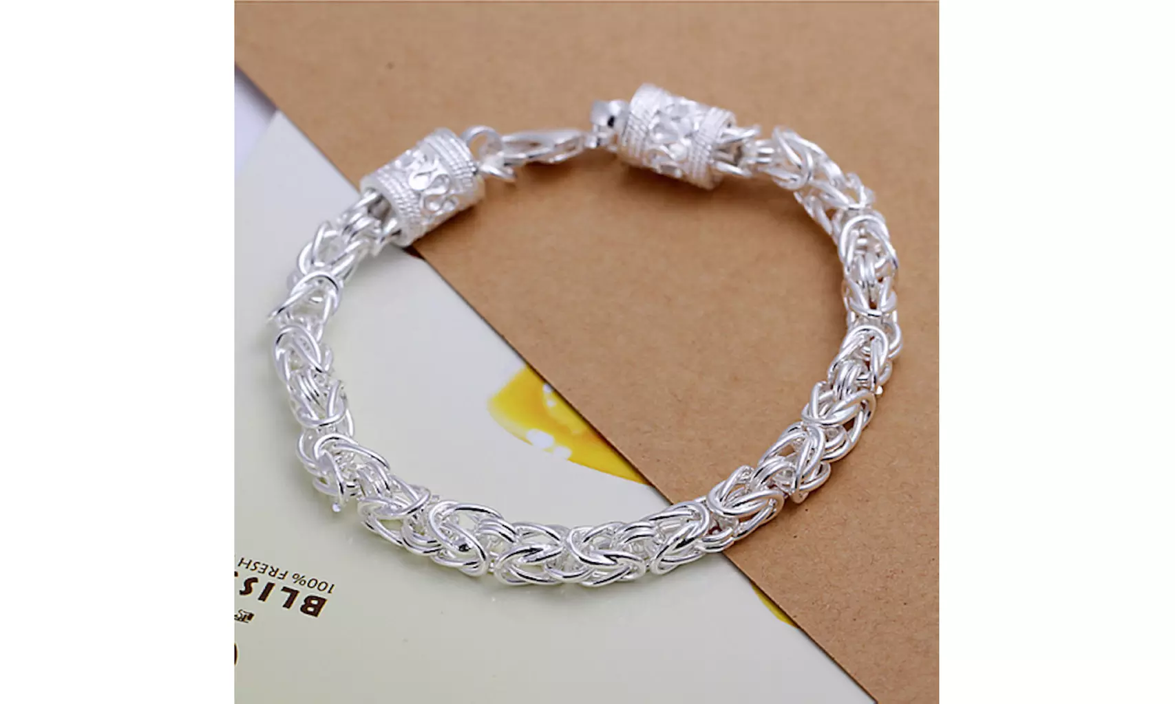 Women's 925 Sterling Silver Link Chain 8 Inches Bracelet - Primary Image