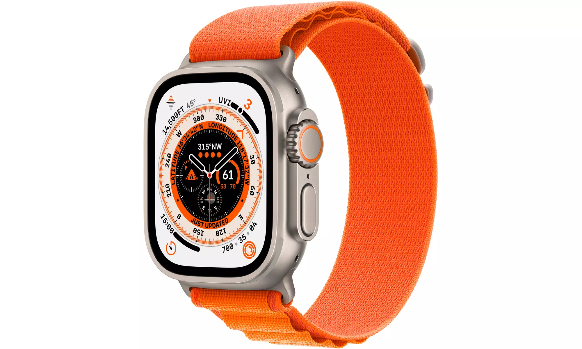 Apple Watch Ultra, Rugged 49mm Titanium Case with Custom Action Button