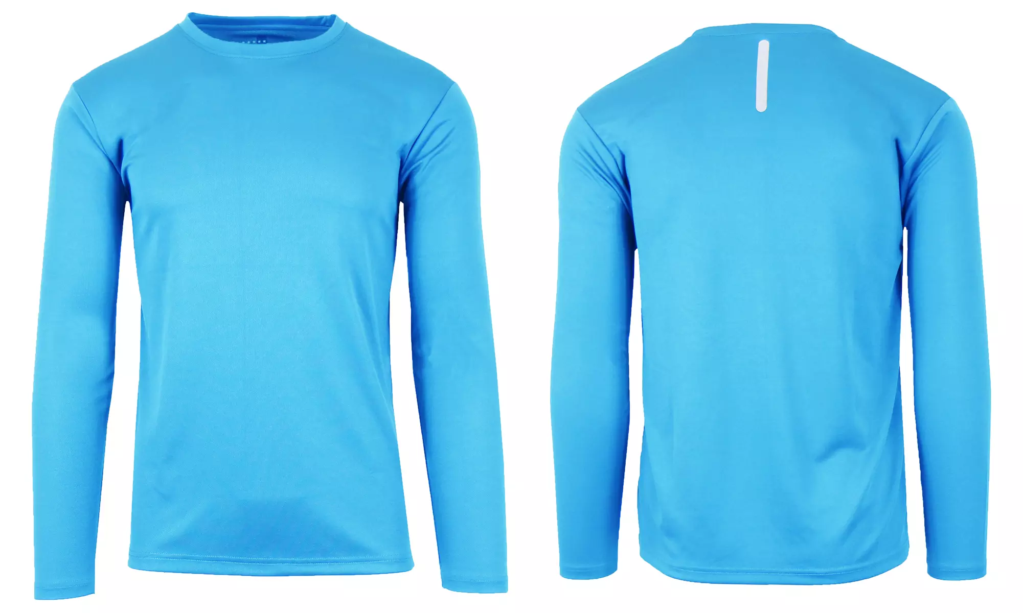 Men's Long Sleeve Moisture Wicking Crew Neck Tagless Performance Tee
