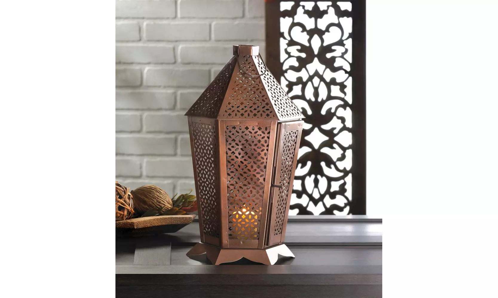 Koehler Home Decor Byzantine Pewter Lantern - Second Medium