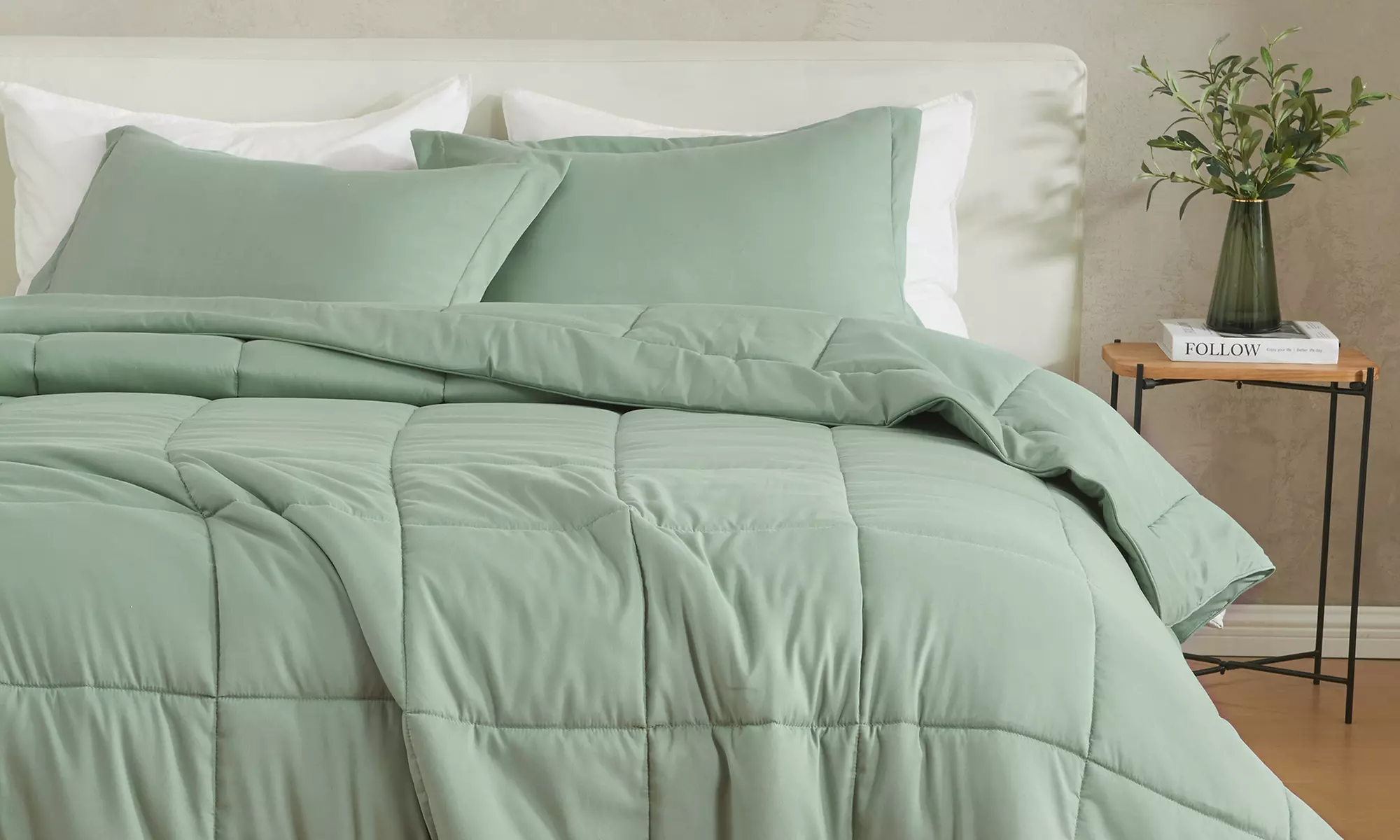 FreshFolds Reversible Down Alternative Comforter Set 
