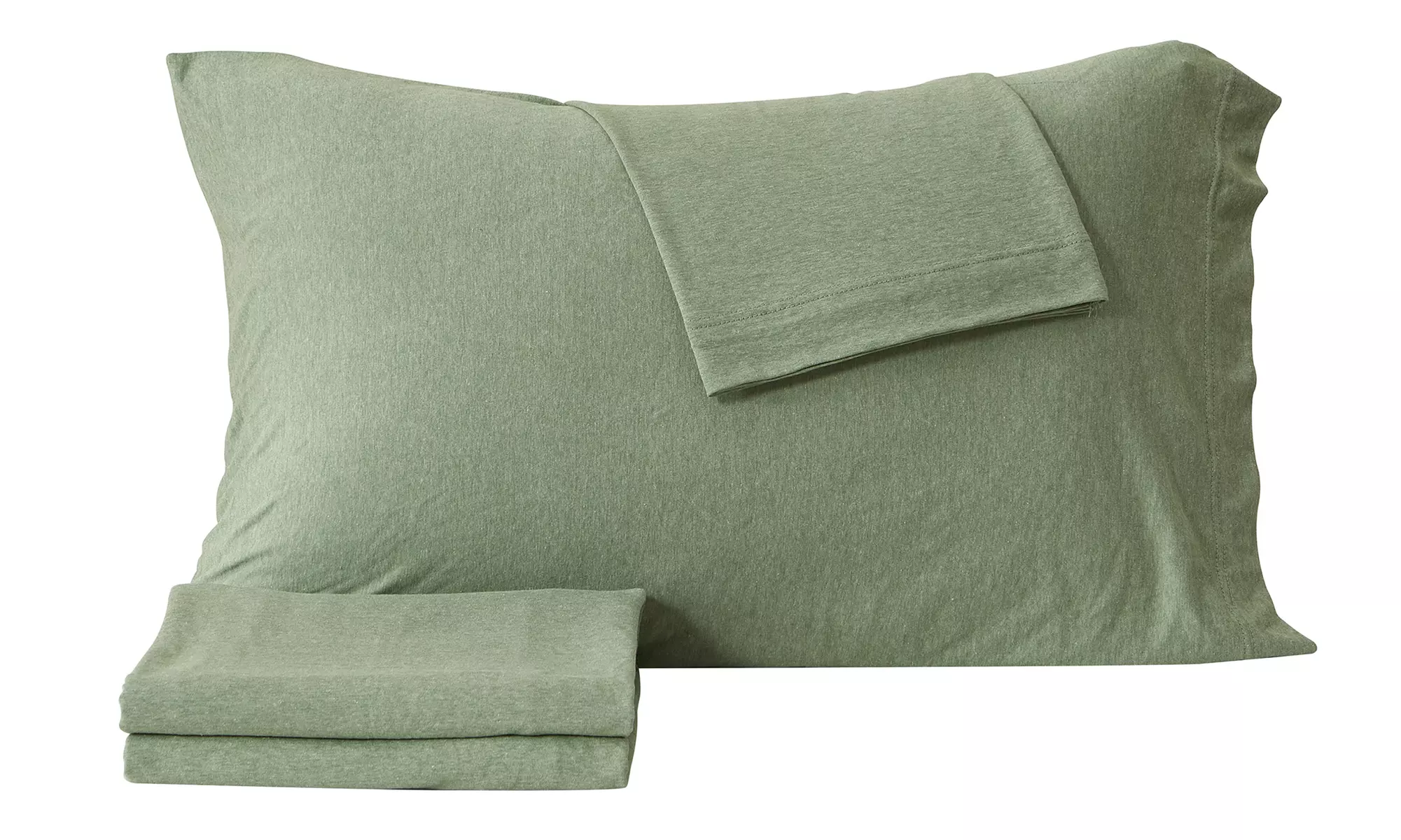 Ultra-Soft Cotton Heathered Melange Jersey Knit Sheet Set