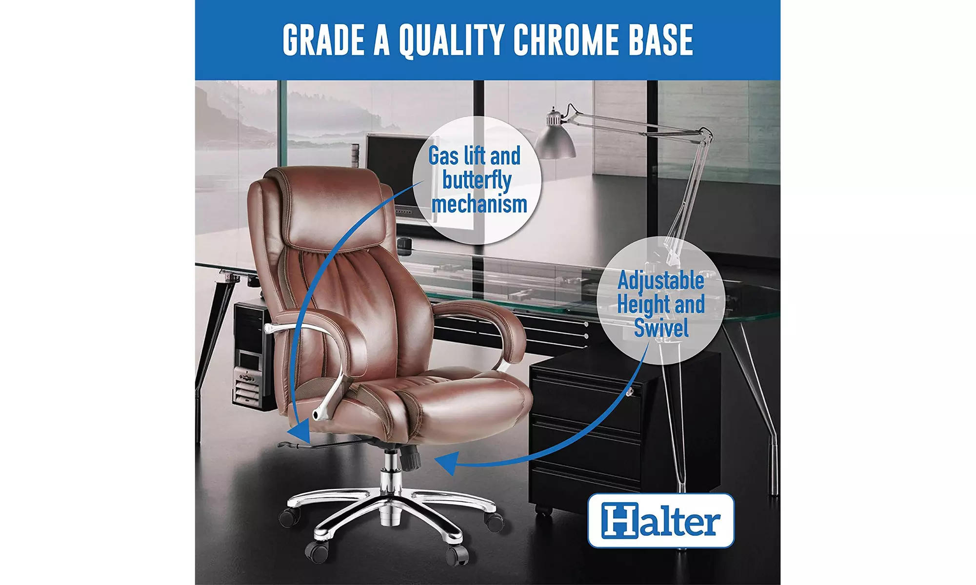 Bonded Leather Office Chair, Executive Computer Chair for Home & Office - Second Medium