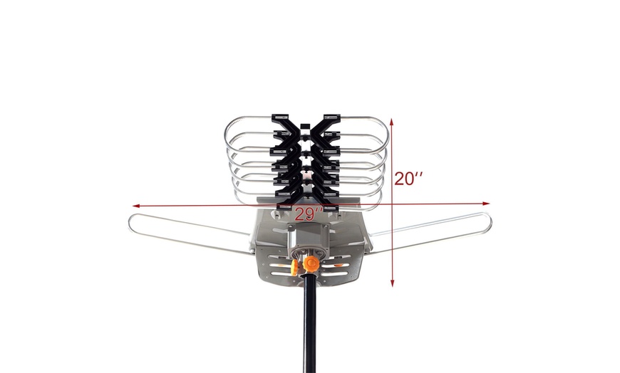 Image 3: 150 Miles Digital HDTV 1080P Outdoor 28-36dB UV Dual-band Outdoor Antenna