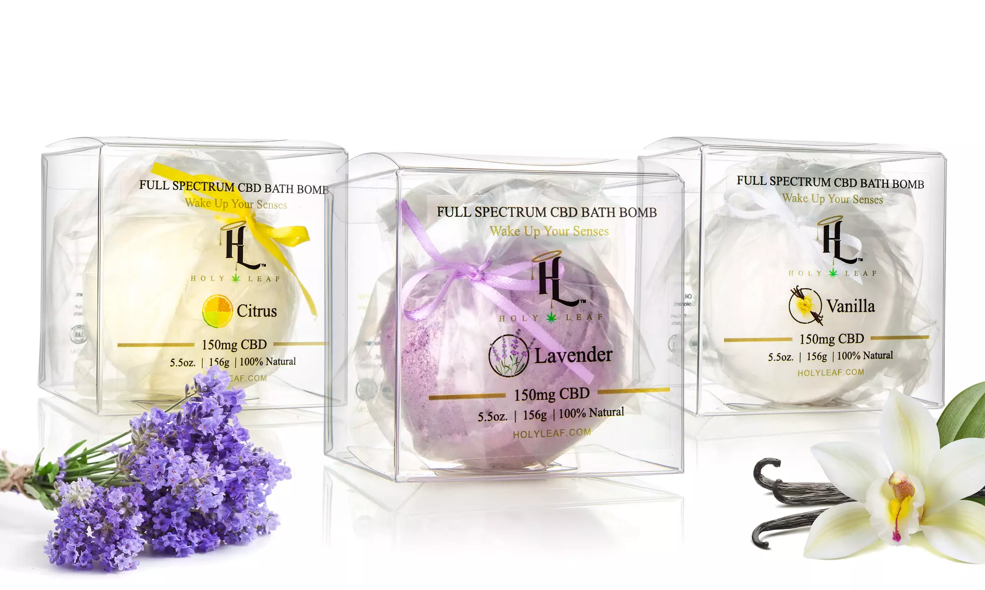 100% Natural Bath Bombs Infused w/ Essential Oils & Full Spectrum CBD 150MG - Primary Image
