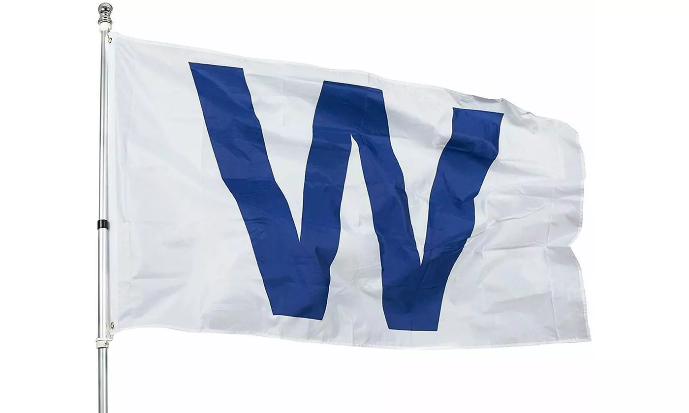CHICAGO CUBS Win "W" flag White and Blue Fly The W Wrigley 3x5 - Primary Image