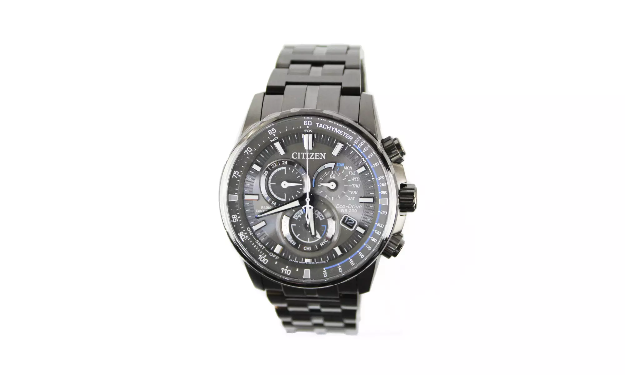 Citizen (AT4127-52H) Eco Drive Mens PCAT Gunmetal Stainless Steel Bracelet Watch - Primary Image