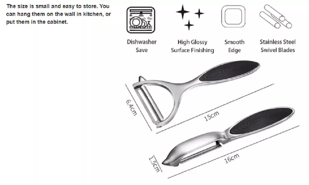 2 Ps Vegetable & Fruit Peeler Set- Stainless Steel Potato Peeler Non-Slip Handle