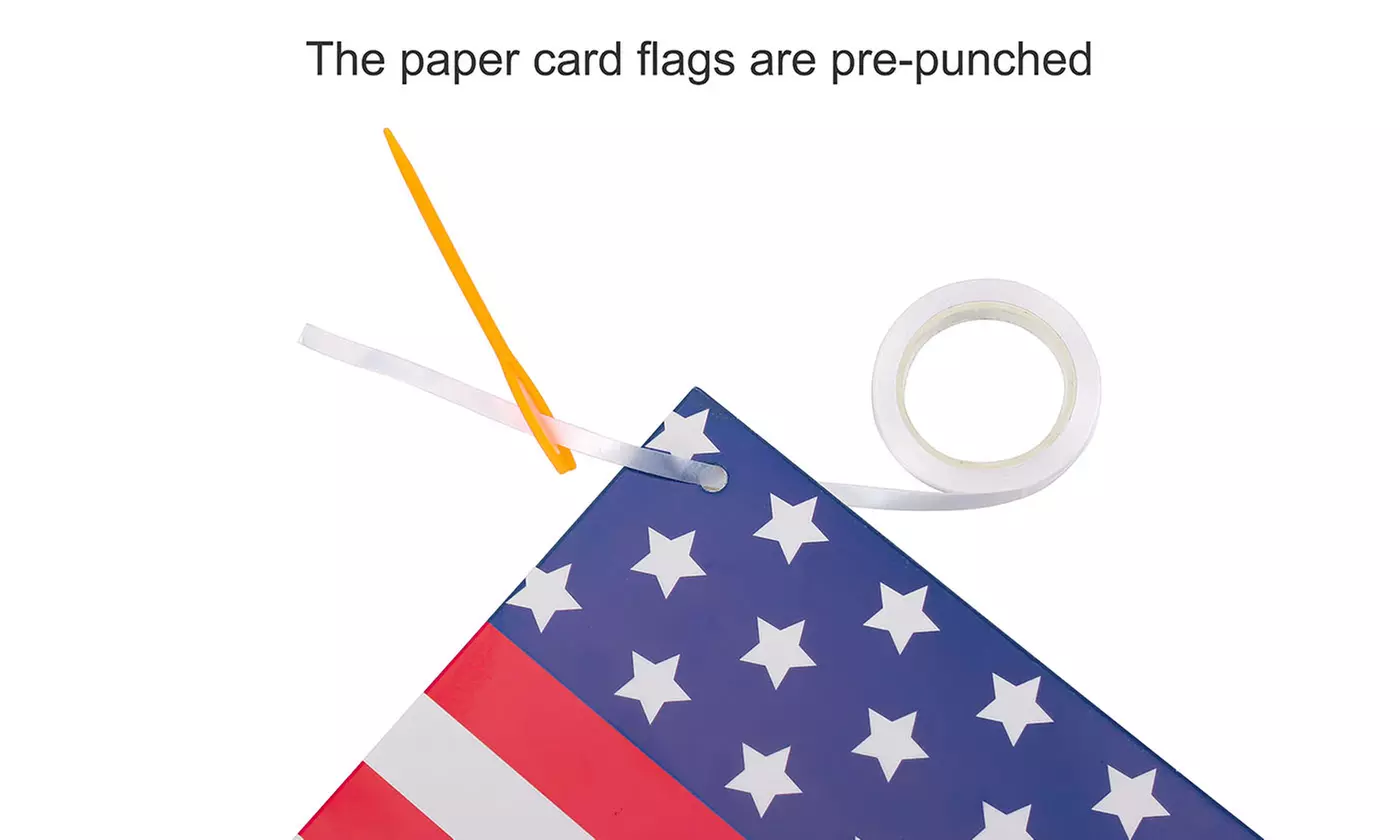 USA Star Flag Banner Bunting Patriotic 4th of July Decorations Party Supplies