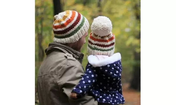 Matching Father and Son Beanies - Second Medium
