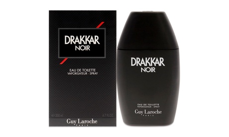 Guy Laroche Drakkar Noir For Men 6.7 Oz EDT Spray Men Spray Amber Amber 6.7 Oz Eau De Toilette