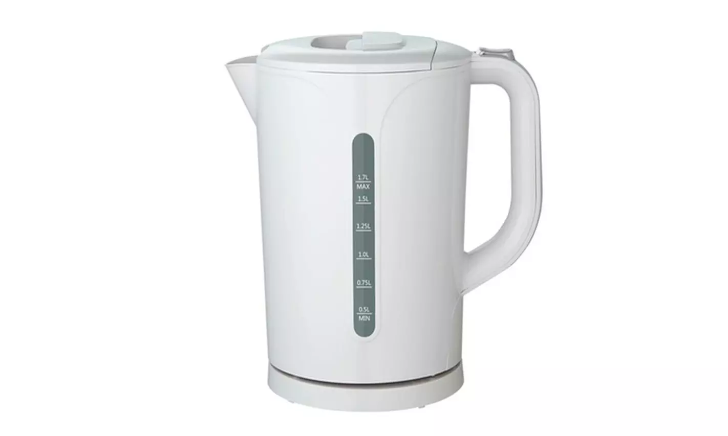 Cordless White Plastic Kettle - Primary Image