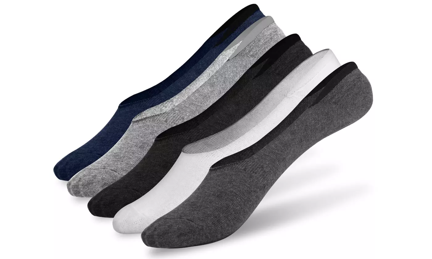 iMounTEK Mens Breathable Thin Low Cut Non-Slip Invisible No Show Socks (5-Pairs)