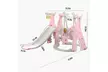 Toddler Climber And Swing Set, 3 in 1 Climber Sliding Playset w/Basketball Hoop - Second Medium