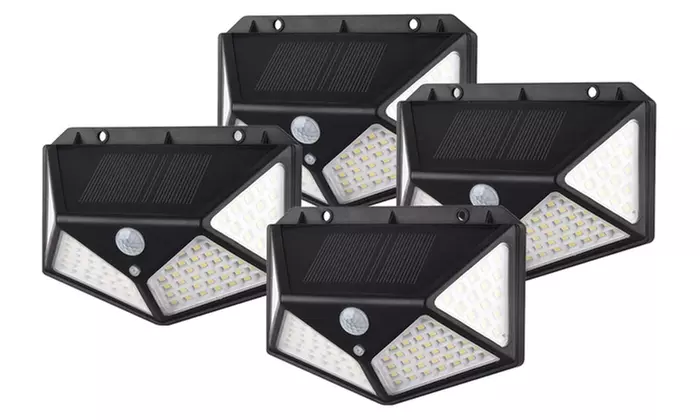 100 LED Solar Power PIR Motion Sensor Wall Lights Outdoor Garden Lamp Waterproof