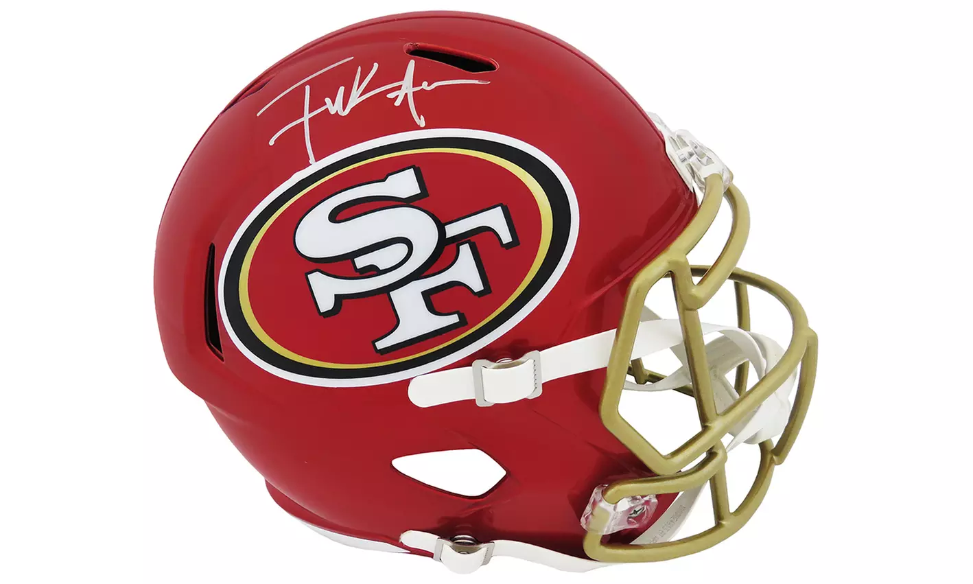 Frank Gore Signed San Francisco 49ers FLASH Riddell Full Size Speed Rep Helmet - Primary Image