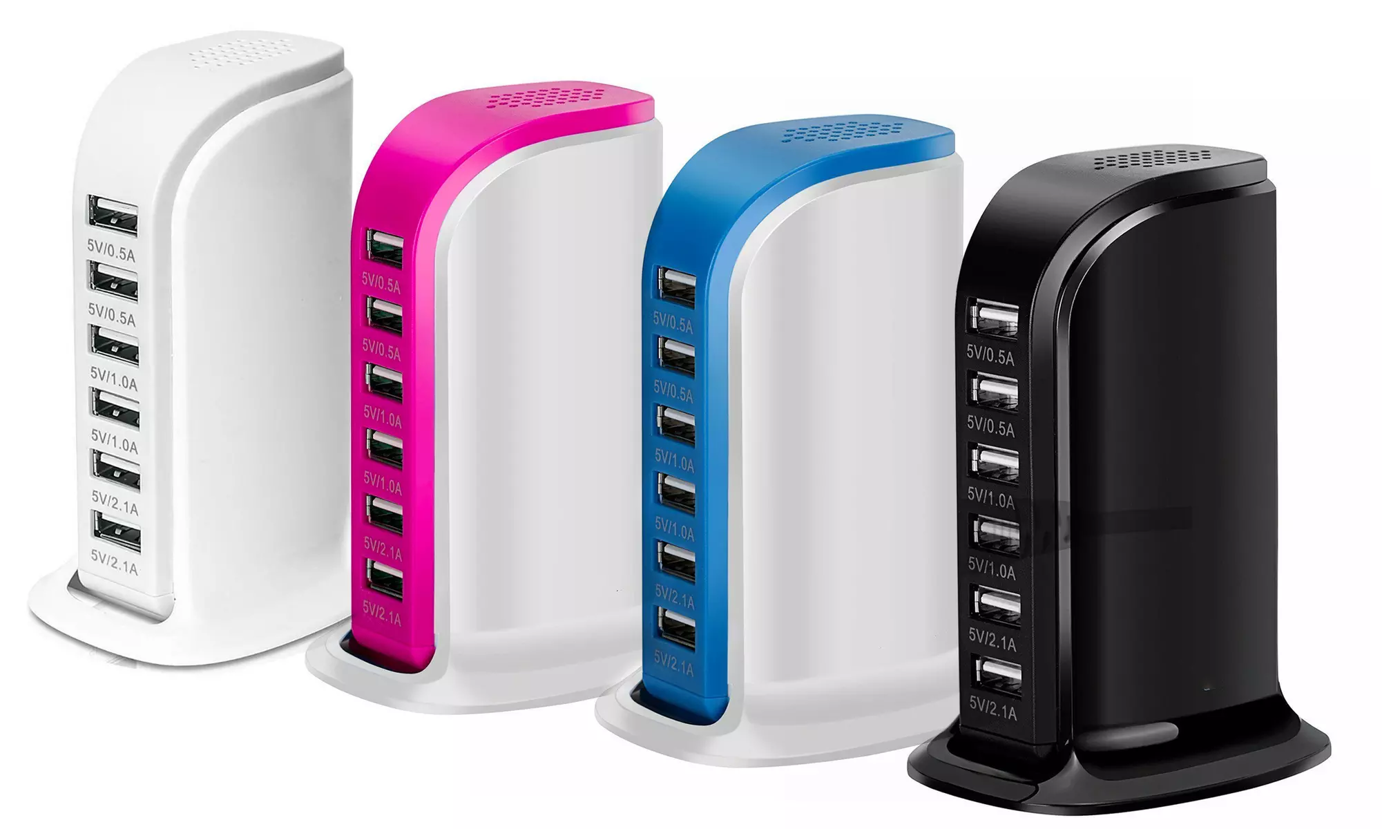 Zummy 30W Multi 6 Port USB Charger Rapid Charging Station Desktop Hub - Primary Image