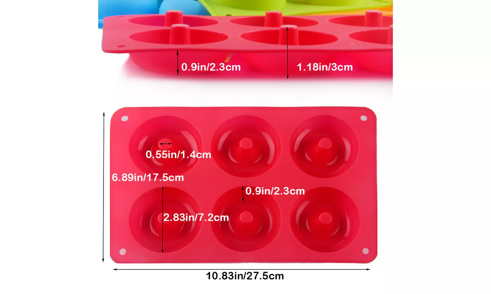 Silicone Donut Mold Donut Mould Pan Baking Tray Bagels Cake Biscuit Muffins