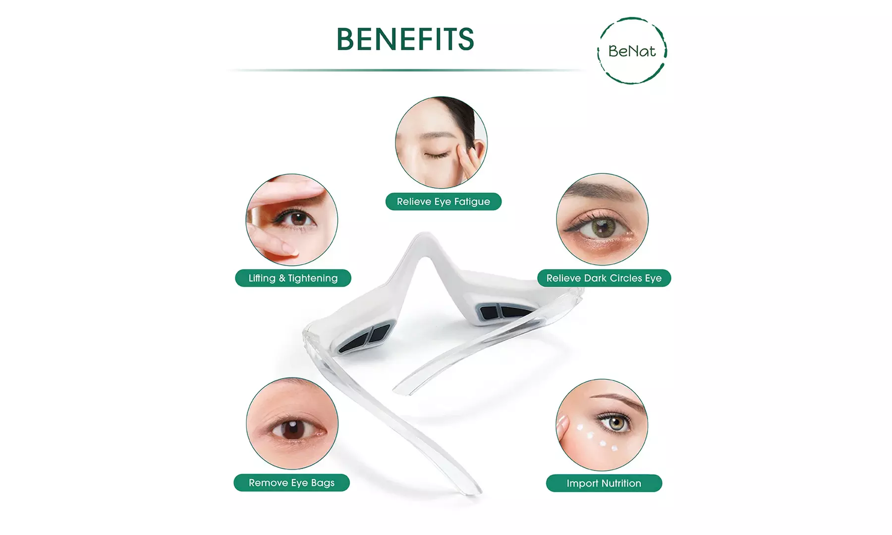 Under-Eye Red Light Therapy Skin Rejuvenation and Relaxation Massager