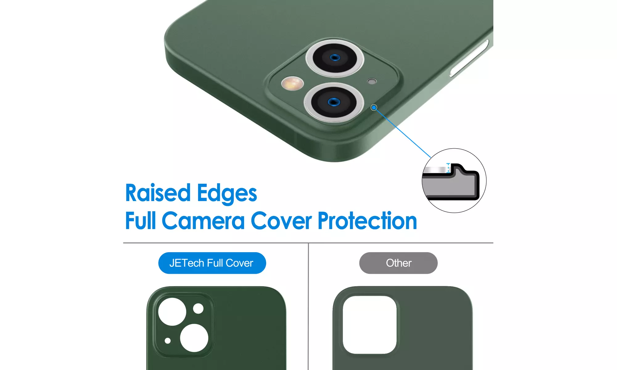 Ultra Slim Matte Case for iPhone 13, Camera Lens Full Protection Hard Thin Cover