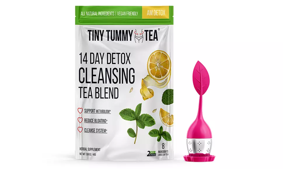 Tiny Tummy Cleanse Detox Tea with Infuser (2 Week Supply)